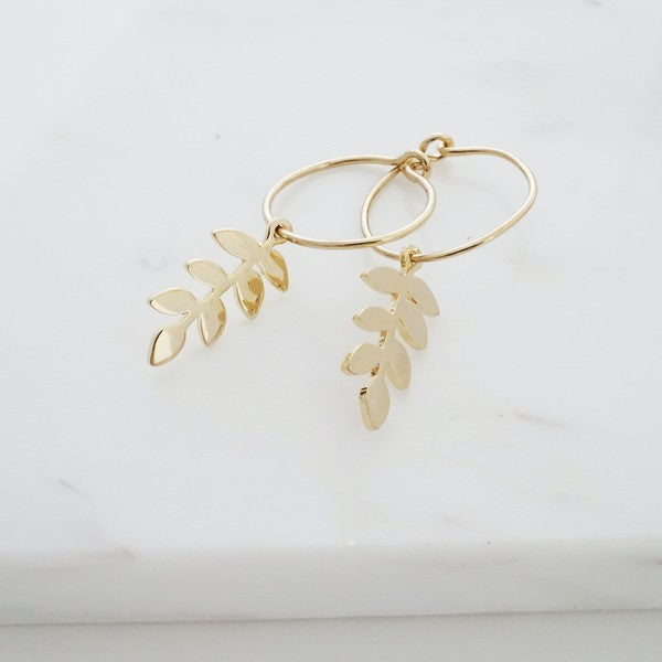 Magic Charm Fern Hoops