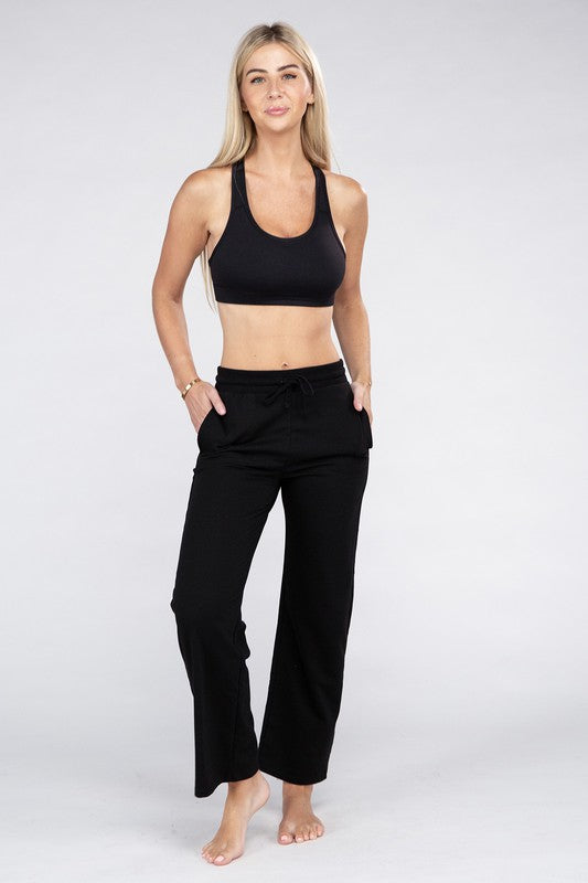 Lounge Wide Pants with Drawstrings