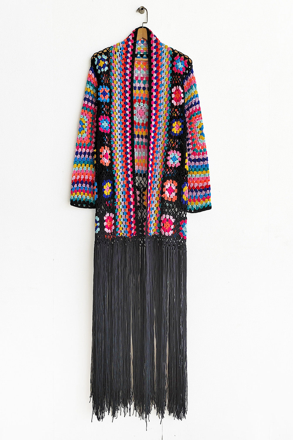 Fringe Tied Long Sleeve Cardigan